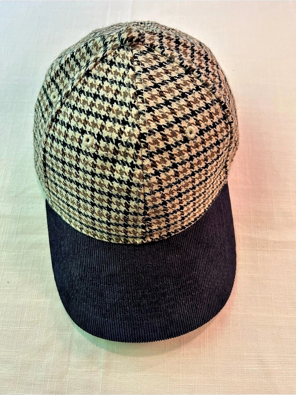 Goodfellow & Co Houndstooth Baseball Cap Hat Brown & Black